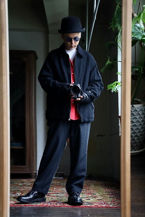 COMME des GARCONS HOMME 26FW ウールサージ縮絨ジップアップブルゾンスタイル