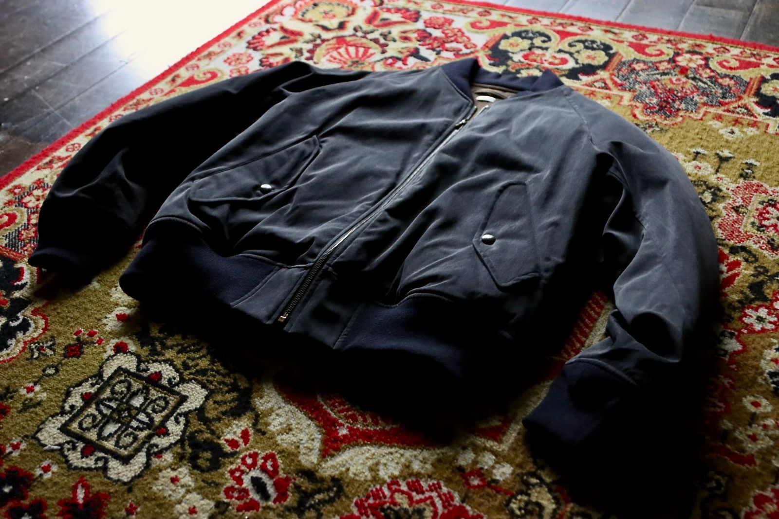 2023aw アプレッセA.PRESSE Silk Padding Jacket - ブルゾン