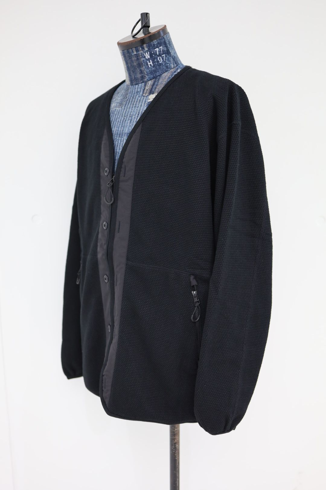 コムデギャルソンオム26SS 綿度詰カノコジップアップカーディガン(HQ-T009-051)BLACK☆3月6日(金)発売！