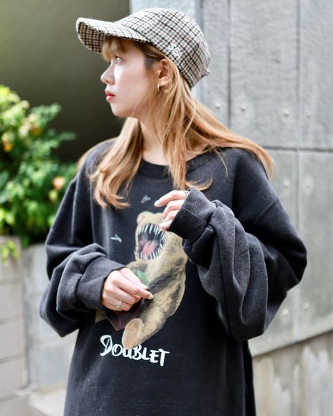 doublet 新作VIOLENT STUFF BEAR PRINT SWEAT SHIRT style.2023.8.10