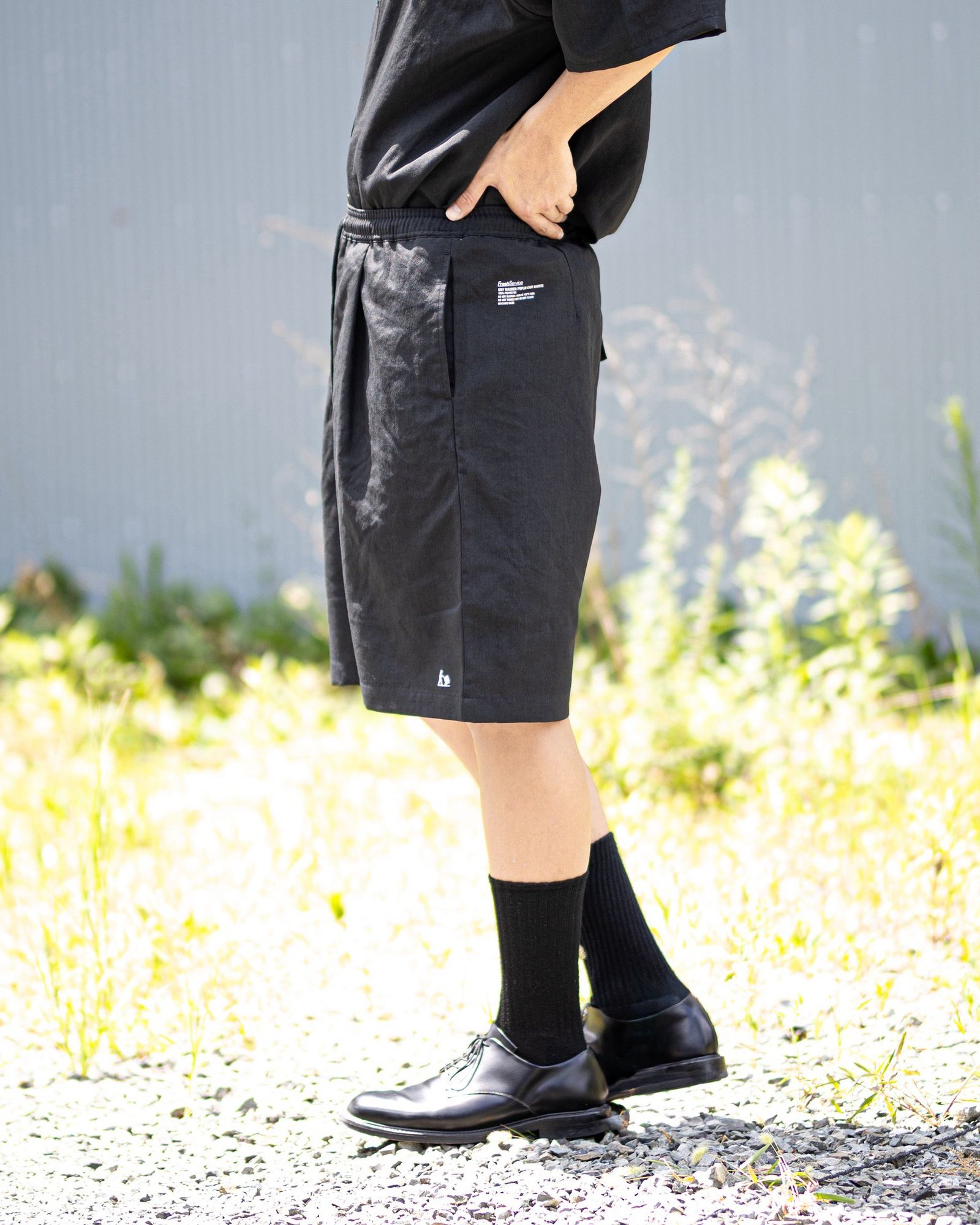 フレッシュサービス 26AW DRY WASHER POPLIN EASY SHORTS(FSC263-40065)BLACK