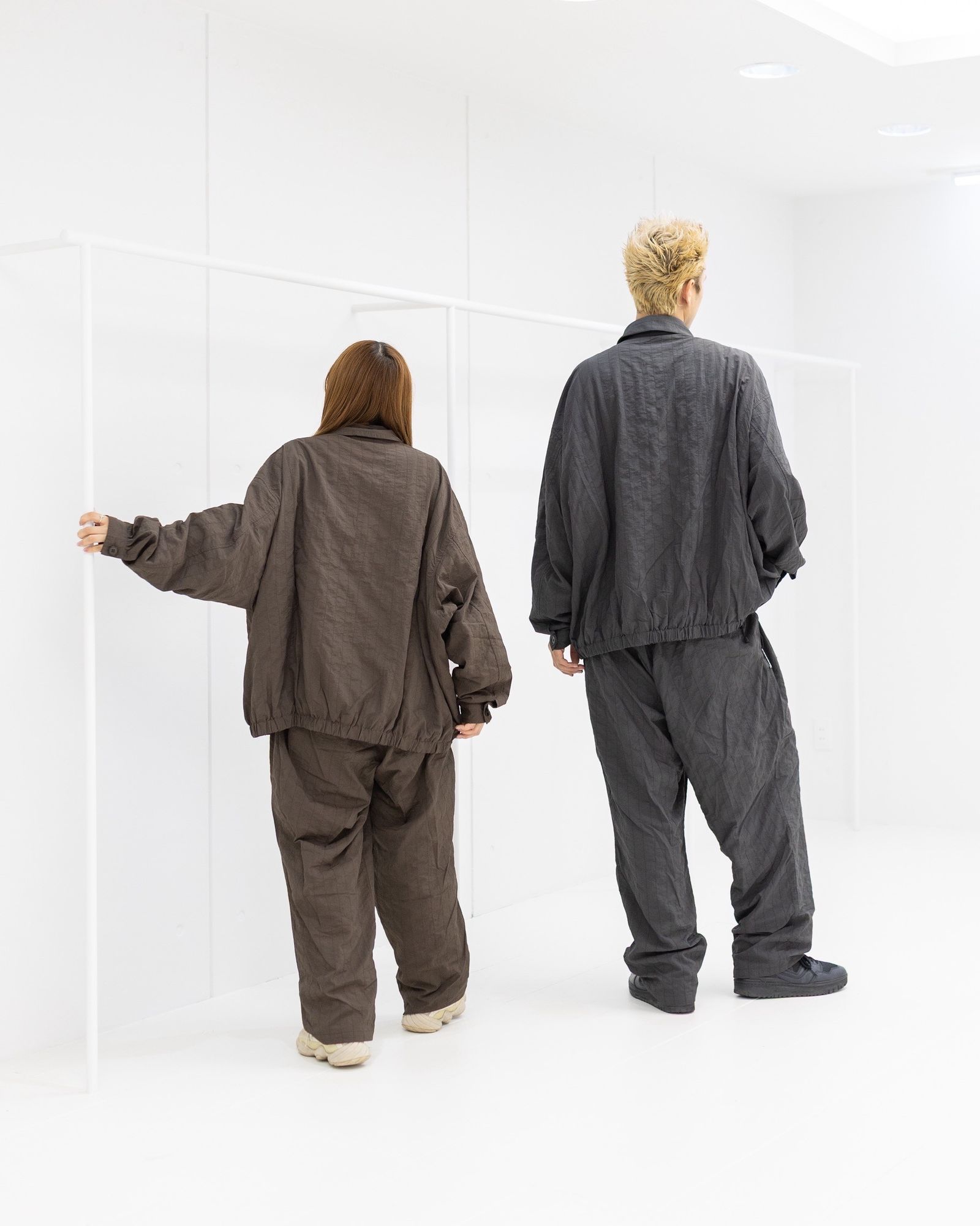 S.F.C 25FW エスエフシー NEW WIDE TWO TUCK PANTS(STITCHED NYLON) (SFCFW25P06)D.Brown☆9月20日(土)発売！
