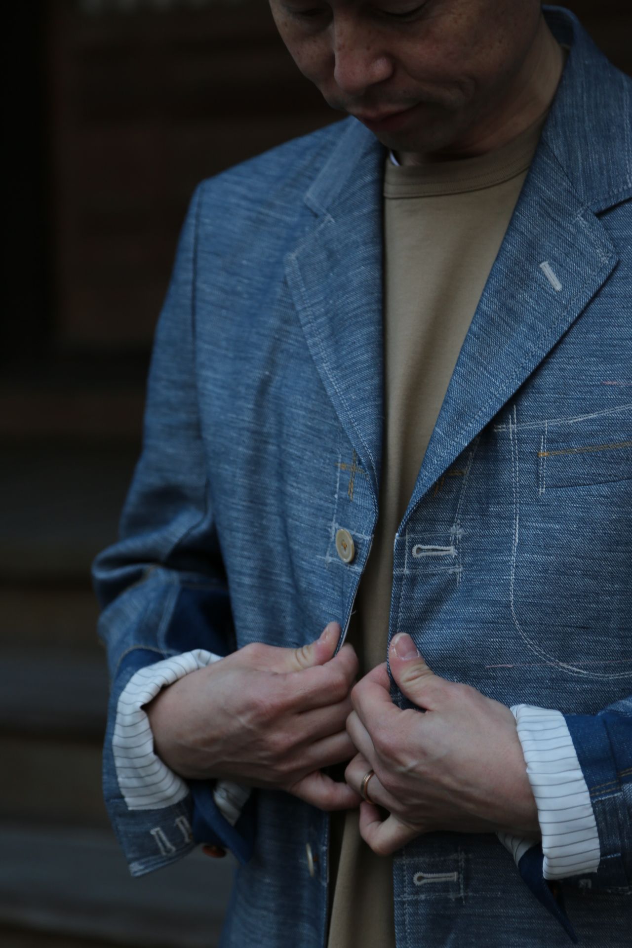 JUNYA WATANABE MAN 綿リネンデニムジャケットstyle.2021.2.7.