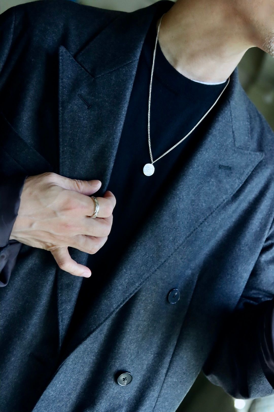 A.PRESSE Double Breasted Jacketスタイル