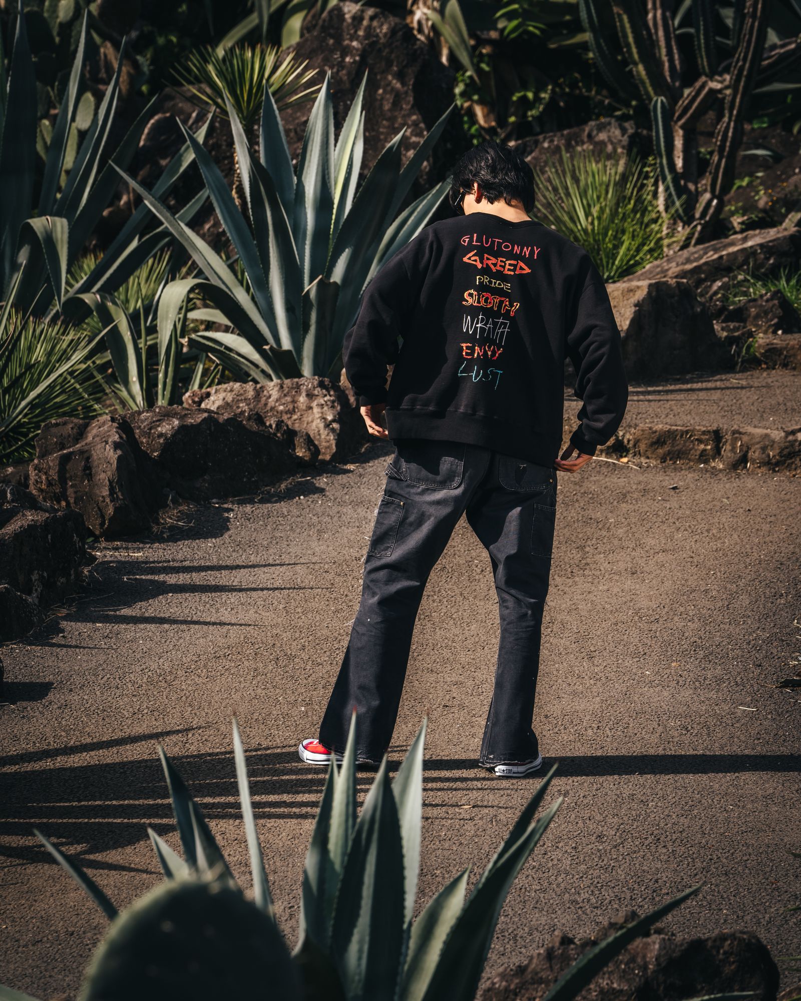 セントマイケル25SS SEVEN DEADLY CRW N SWT(SM-HR8-0000-044)BLACK