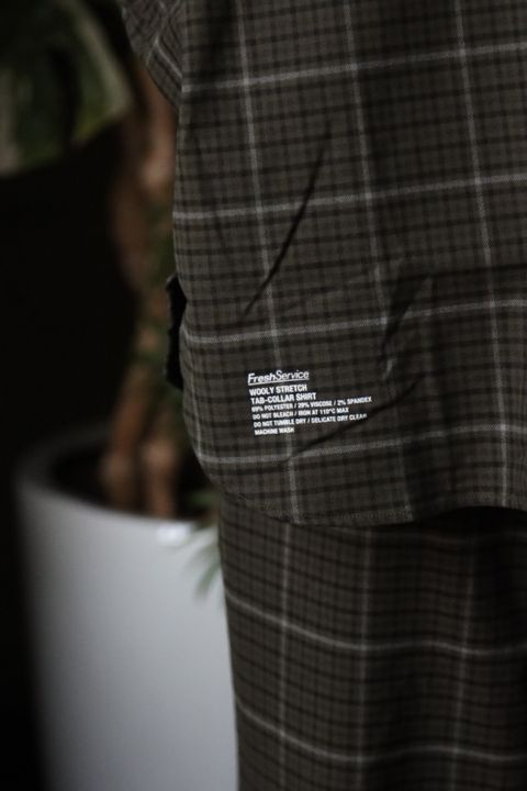 FreshService WOOLY STRETCH TAB-COLLAR SHIRT style.2022.9.10