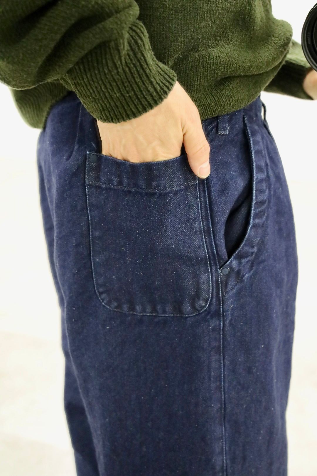 Gurank 26SS グランク コットンリネンデニムワークパンツ CL denim work pants (2620)INDIGO★新作発売！