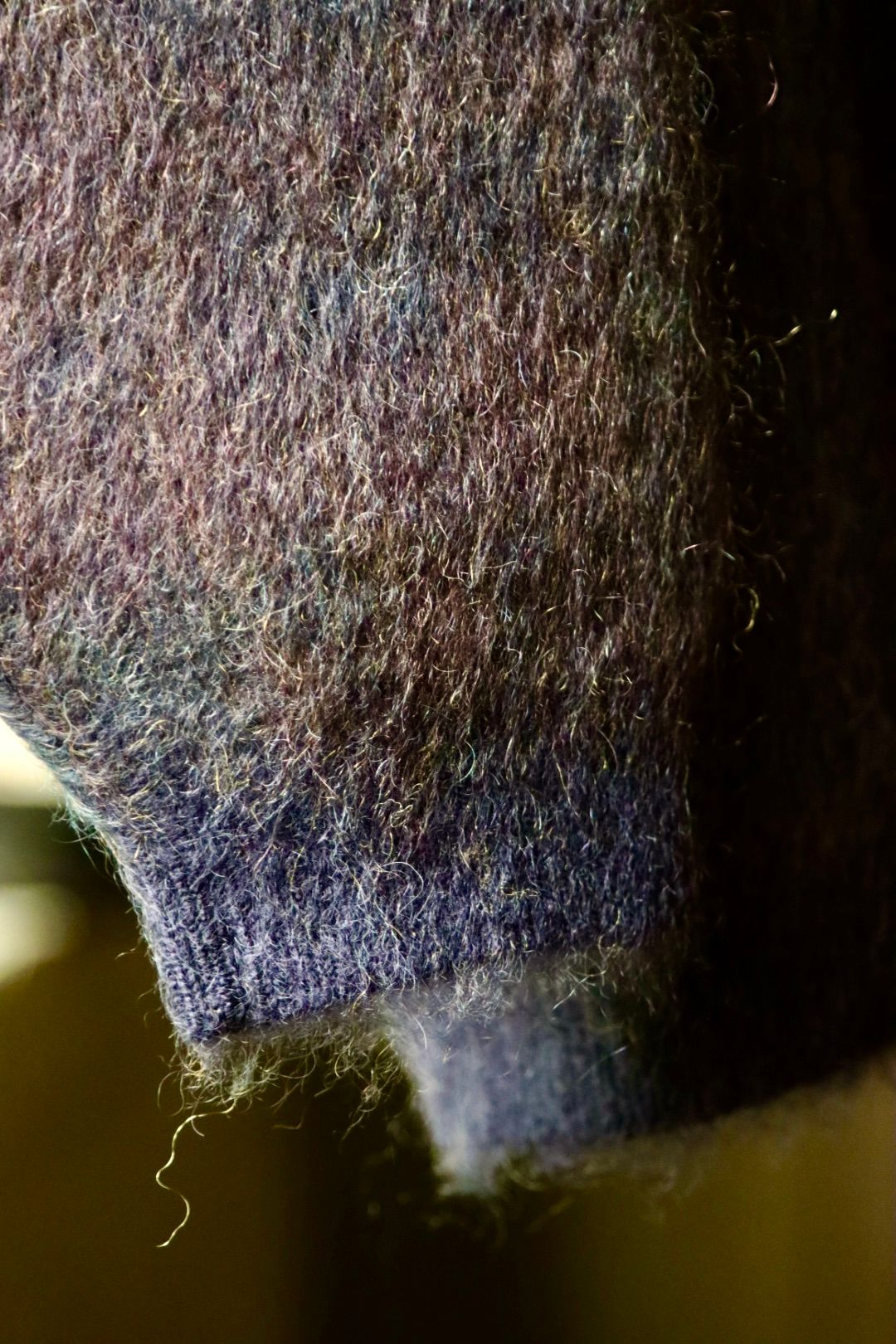 ヨーク23AW LANDSCAPE MOHAIR JACQUARD CREWNECK CARDIGAN(YK23FW0574S)DARK NAVY