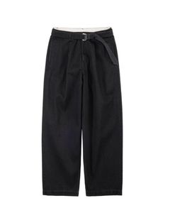 グラフペーパー Selvage Denim Belted Pants(GU253-40064RB)BLACK_WASHED