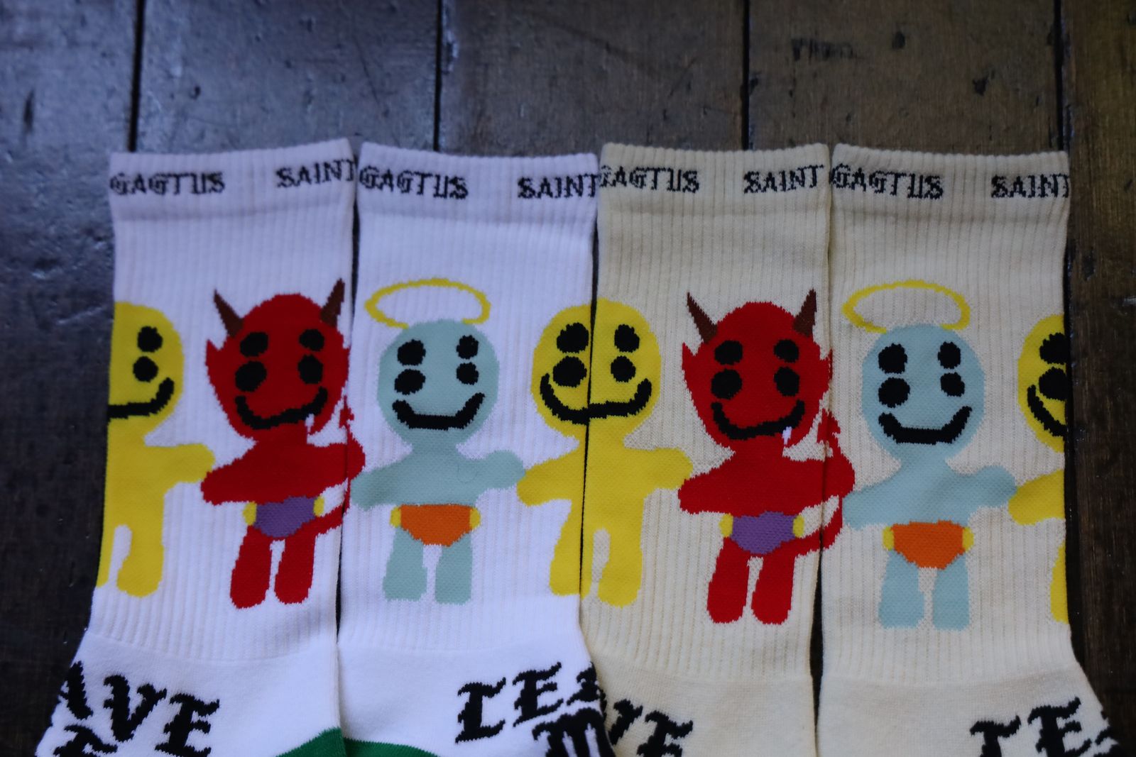 セントマイケル24AW LMA CP_SOCKS(SM-YS1-0000-C11)WHITE