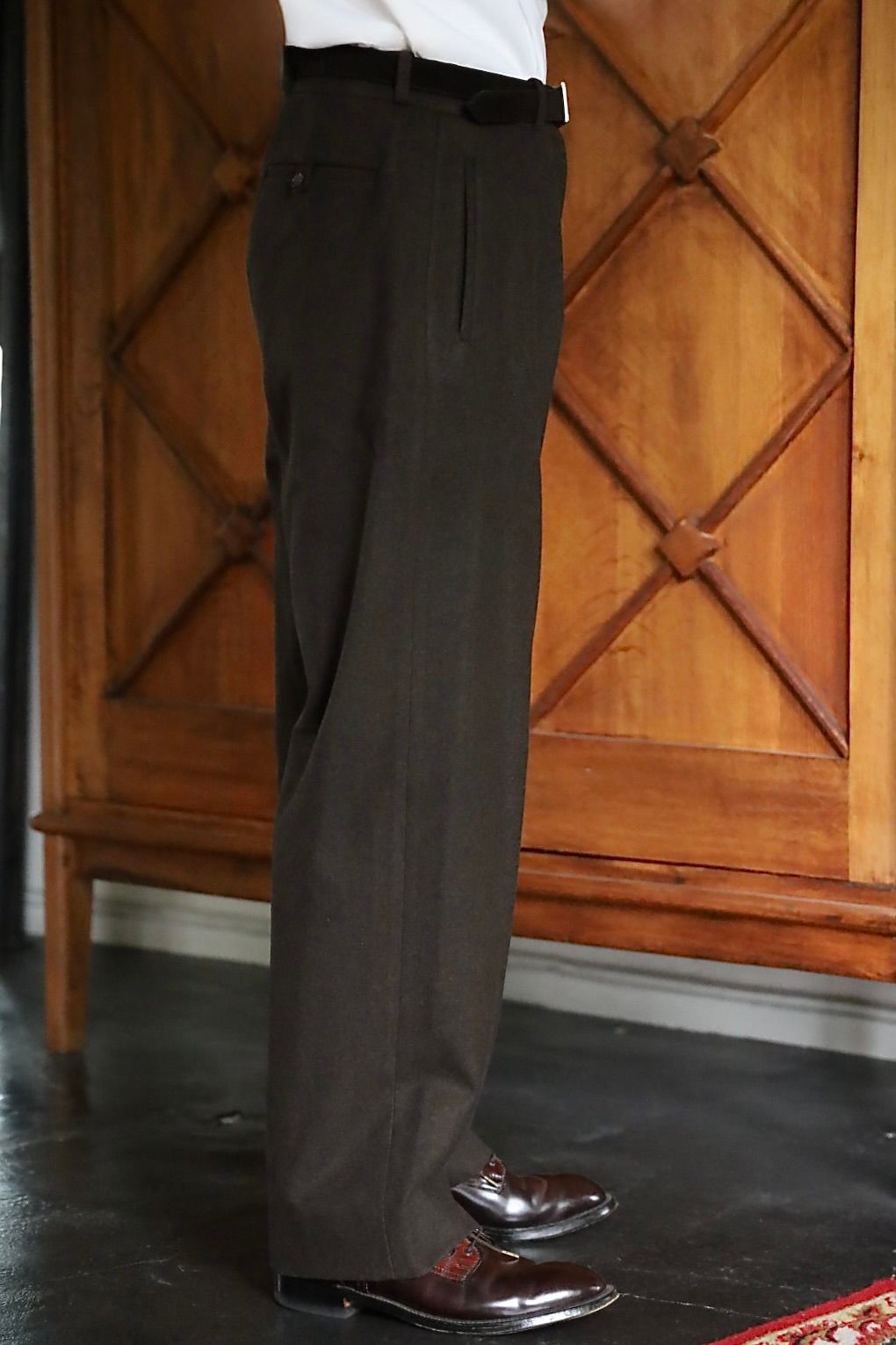 アプレッセ 2026 STYLE2 Wool Flannel Wide Trousers(26AAP-04-03)BROWN☆9月19日(土)発売！