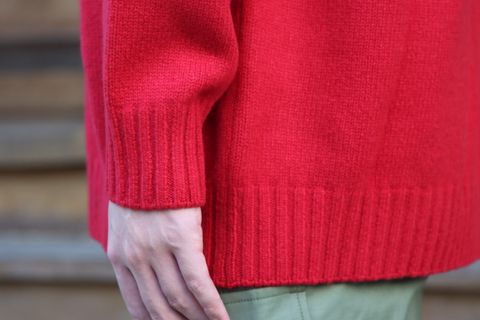 JUNYA WATANABE COMME des GARCONS MAN ラムウールジャガードニットRED style