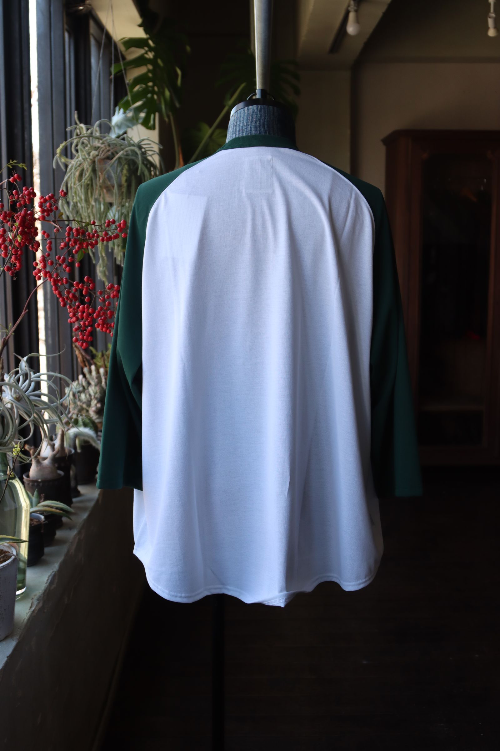 S.F.C 24SS エスエフシー RAGLAN BASEBALL TEE(SFCSS24CS12)White/Green