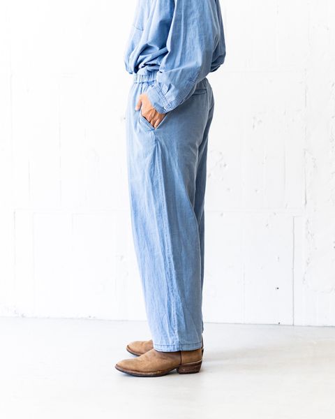 Graphpaper SIDOGRAS Indigo Poplin L/S Oversized Regular Collar Shirt(LIGHT FADE)☆8月2日(土)新作発売！