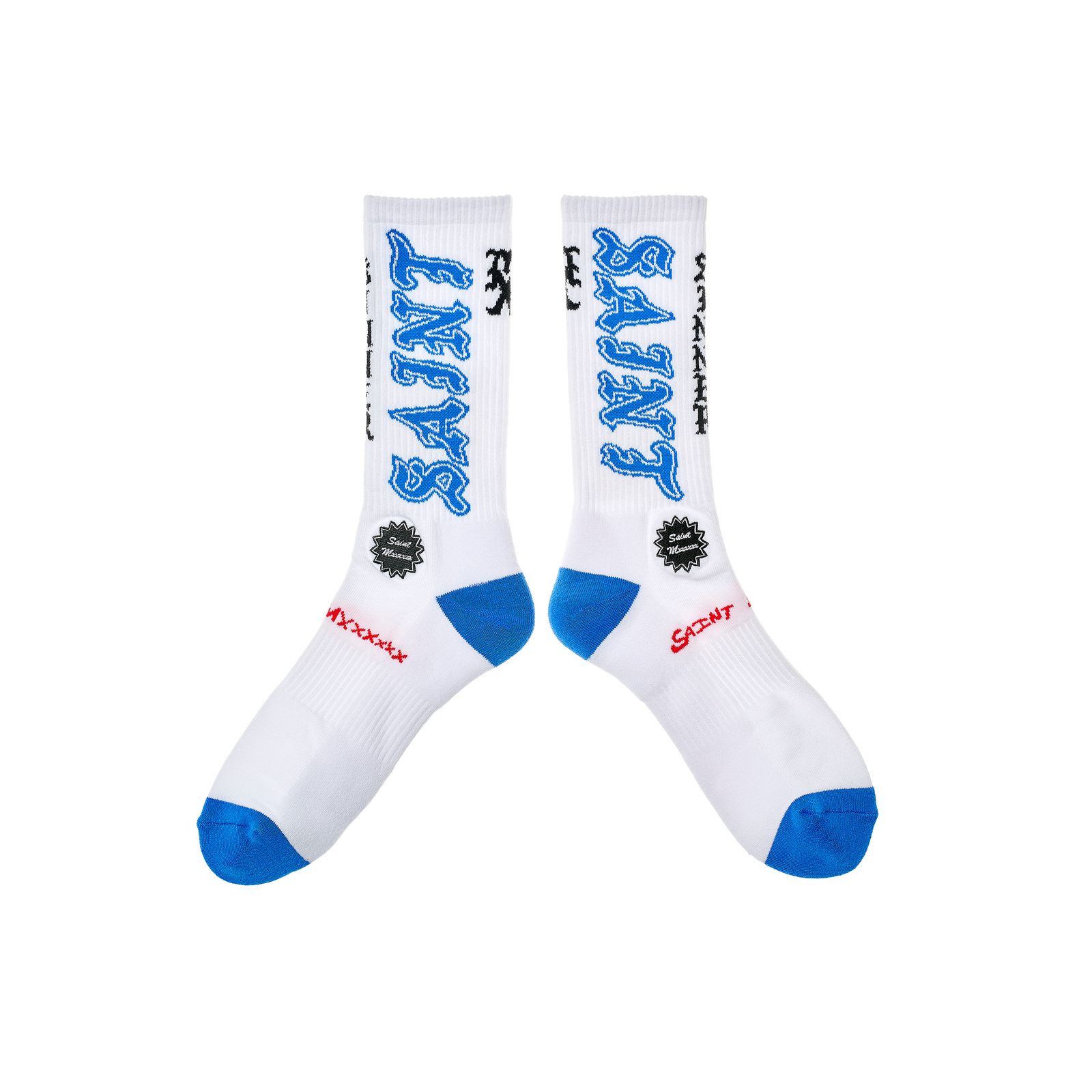 セントマイケル 26SS SAINT SOCKS(SM-MK8-0000-107)WHITE× BLUE☆4月11日(土)発売！