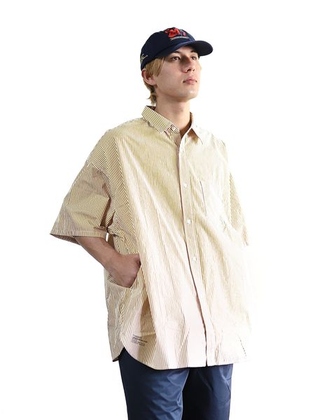 FreshService 24SS CORPORATE UNIFORM S/S SHIRT(STRIPE YELLOW) style 2024.3.8