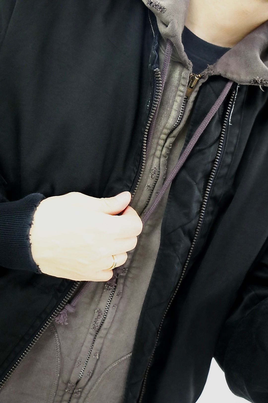 アプレッセ 2025 STYLE2 Vintage Silk Flight Custom Jacket(25AAP-01-28)BLACK☆10月25日(土)発売!