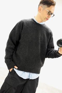 アプレッセ 2025 STYLE2 Cashmere Mole Yarn Pullover Sweater(25AAP-03-20)CHARCOAL☆10月25日(土)発売！