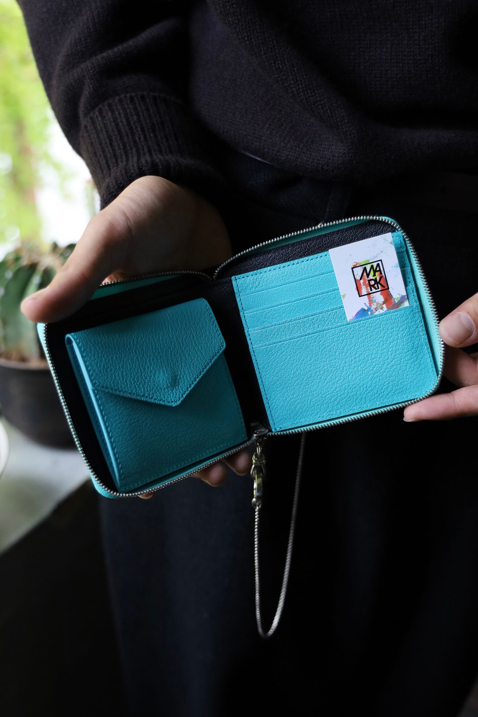 XOLO JEWELRY ショロジュエリー / Round Zip Wallet (XOWC002TEA) TEAL