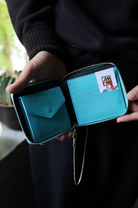 XOLO JEWELRY ショロジュエリー / Round Zip Wallet (XOWC002TEA) TEAL