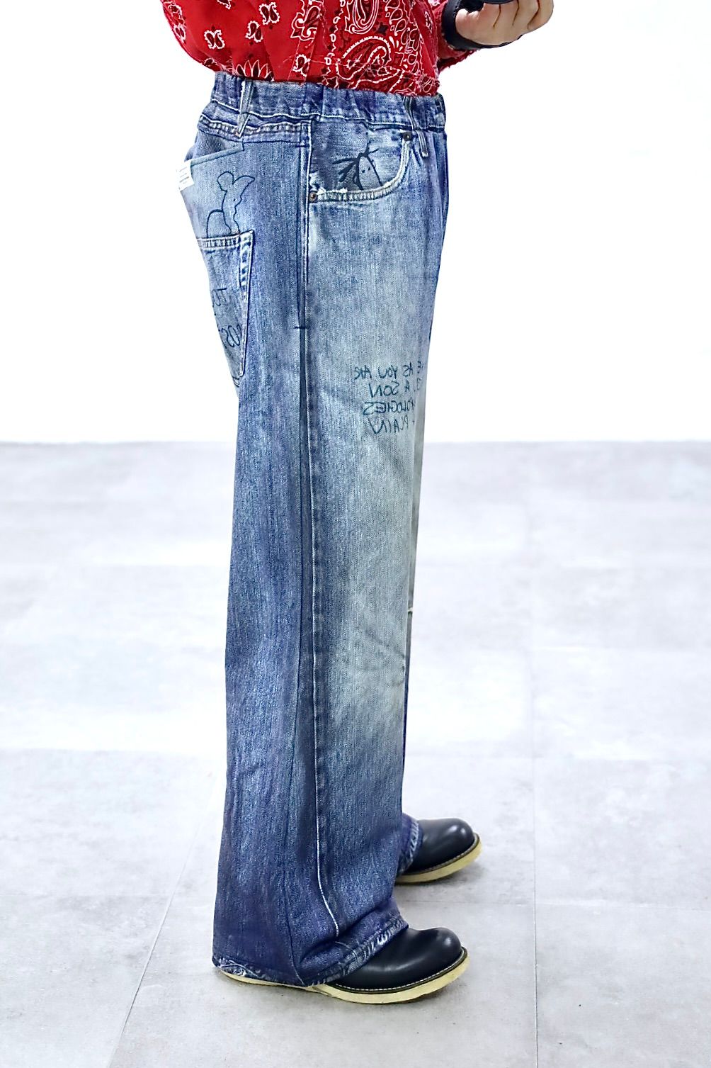 TALKING ABOUT THE ABSTRACTION PRINT FLARE PT"DENIM"スタイル20260118