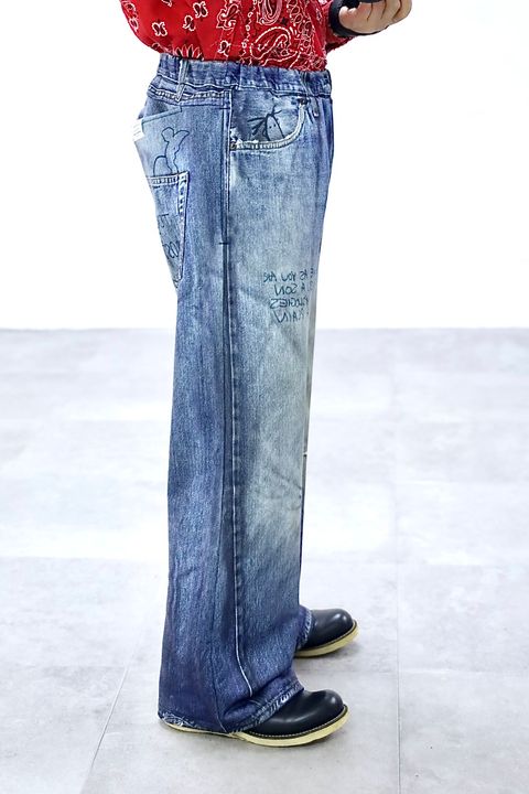 TALKING ABOUT THE ABSTRACTION PRINT FLARE PT"DENIM"スタイル20260118