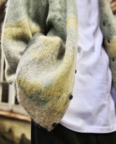 YOKE ヨーク 23AW LANDSCAPE MOHAIR JACQUARD CREWNECK CARDIGANスタイル