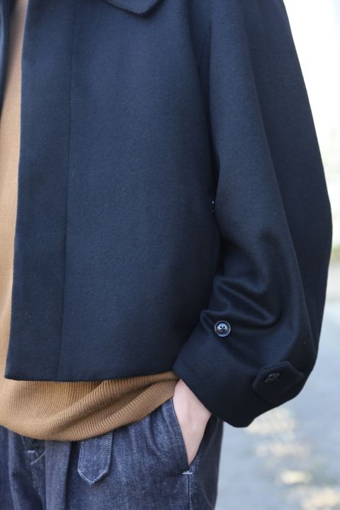 YOKE 新作 3WAY BAL COLLAR SHARE COAT(YK20AW0135C)"BLACK"style.2020.11.8.