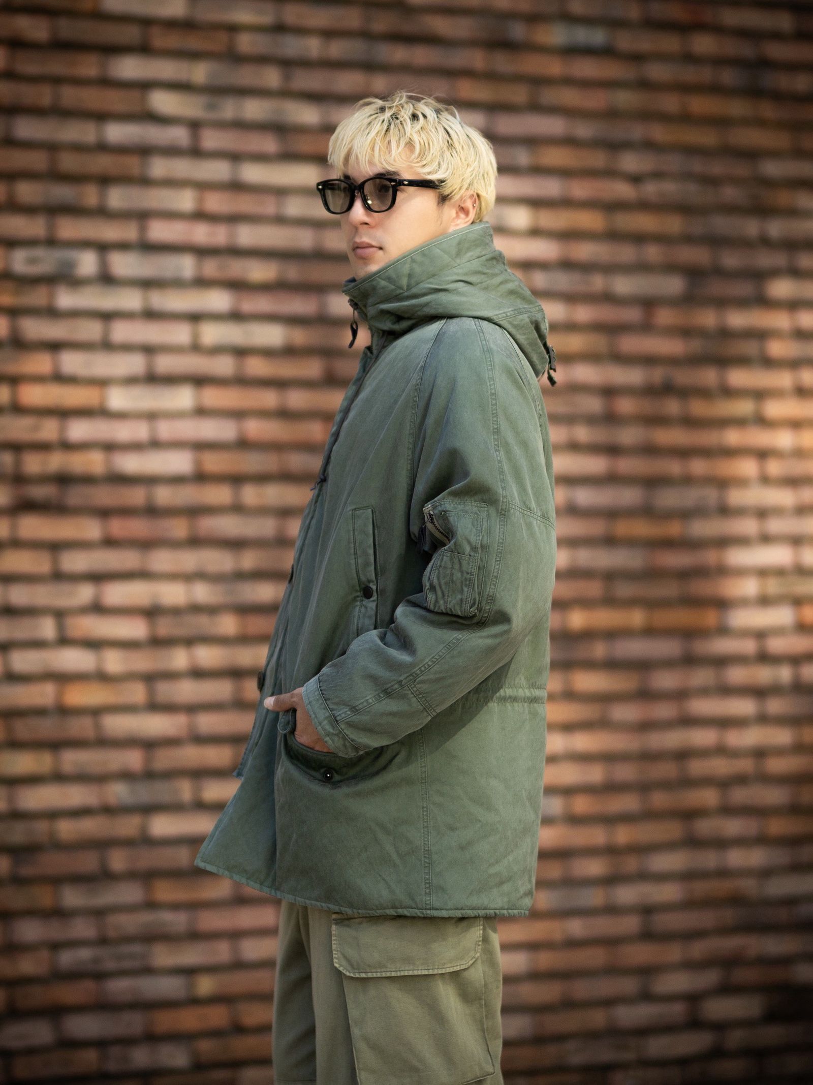 A.PRESSE Vintage Silk Custom N-3B Flight Jacket MARKスタイル！