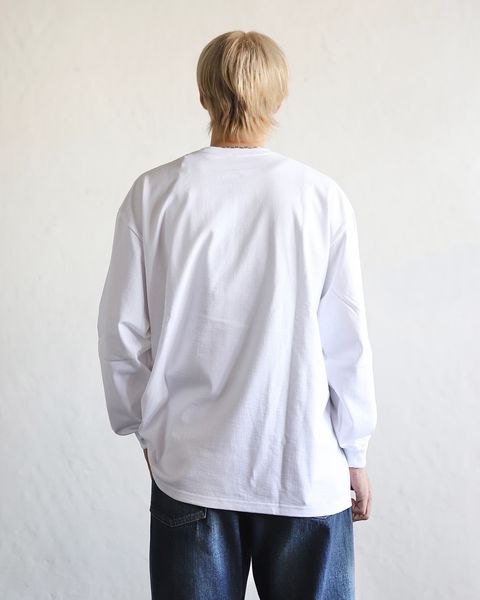 グラフペーパー24SS Heavy Weight L/S Oversized Tee (WHITE)style 2024.3.15