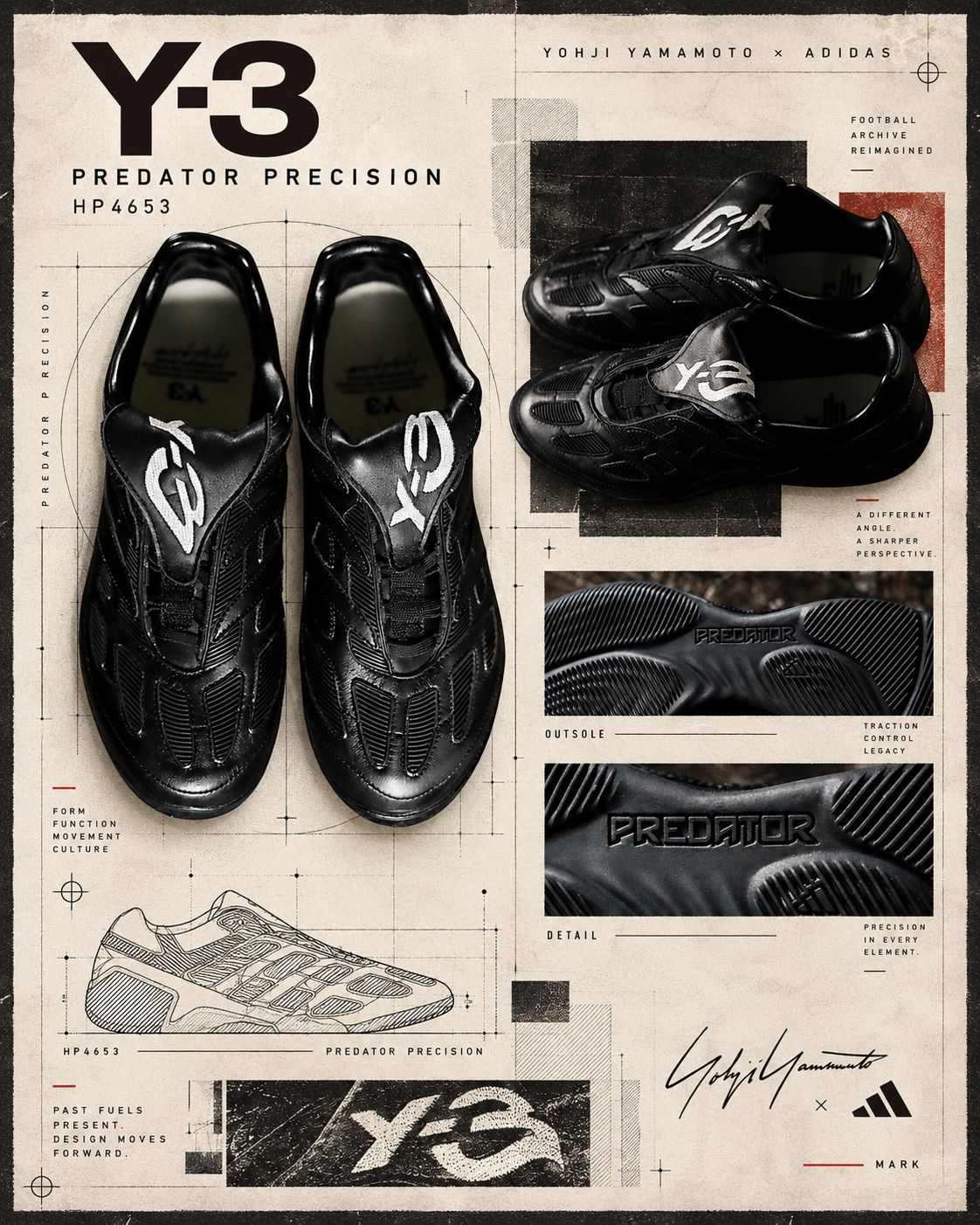 ワイスリー  Y-3 PREDATOR PRECISION(HP4653)BLACK☆新作発売！