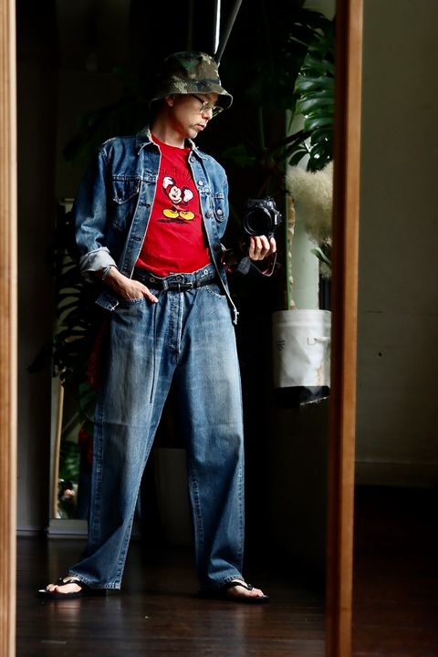 A.PRESSE No.22 Washed Wide Denim Pantsスタイル36