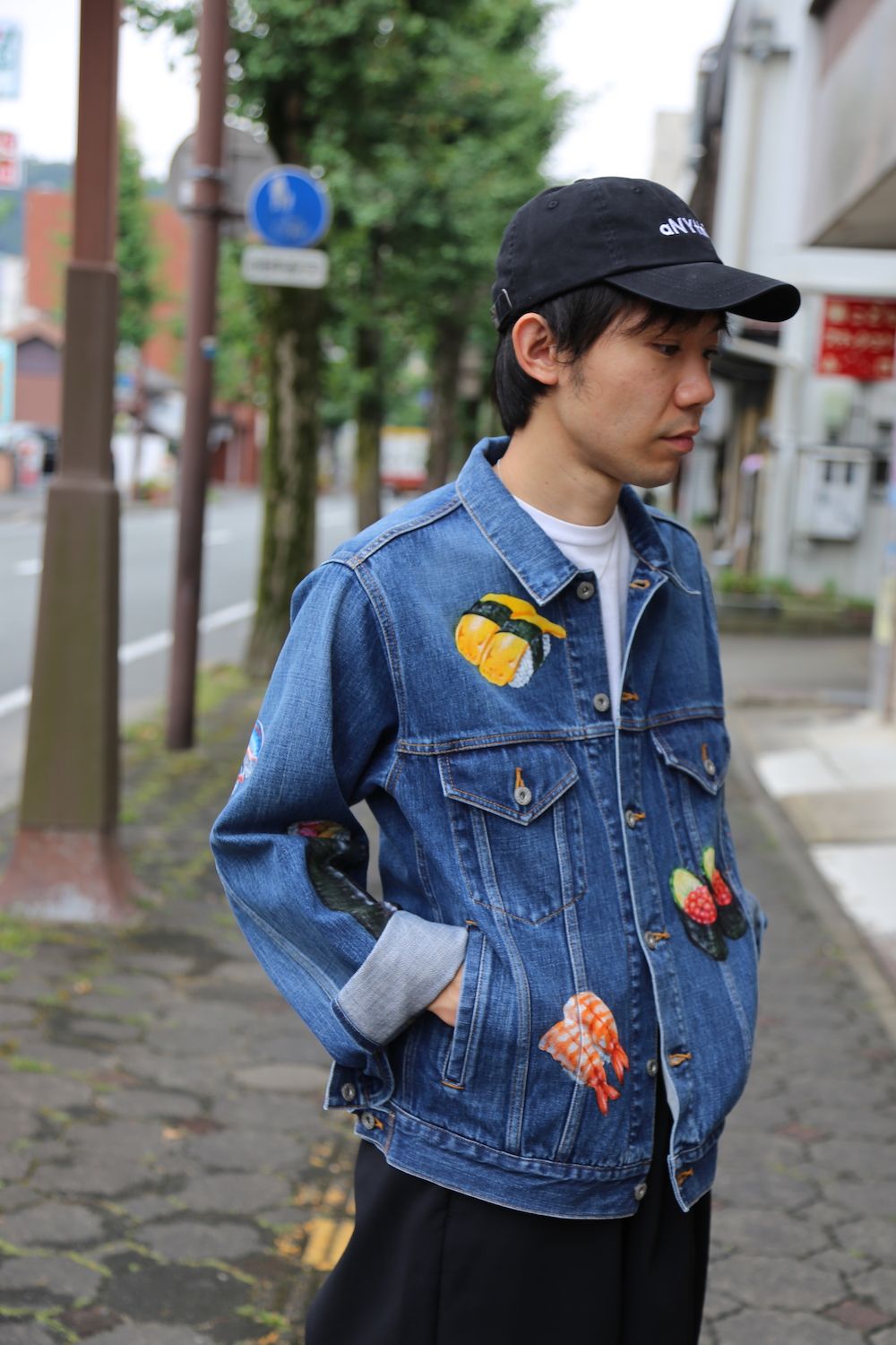 doublet FOOD HAND-PAINTED DENIM JACKET