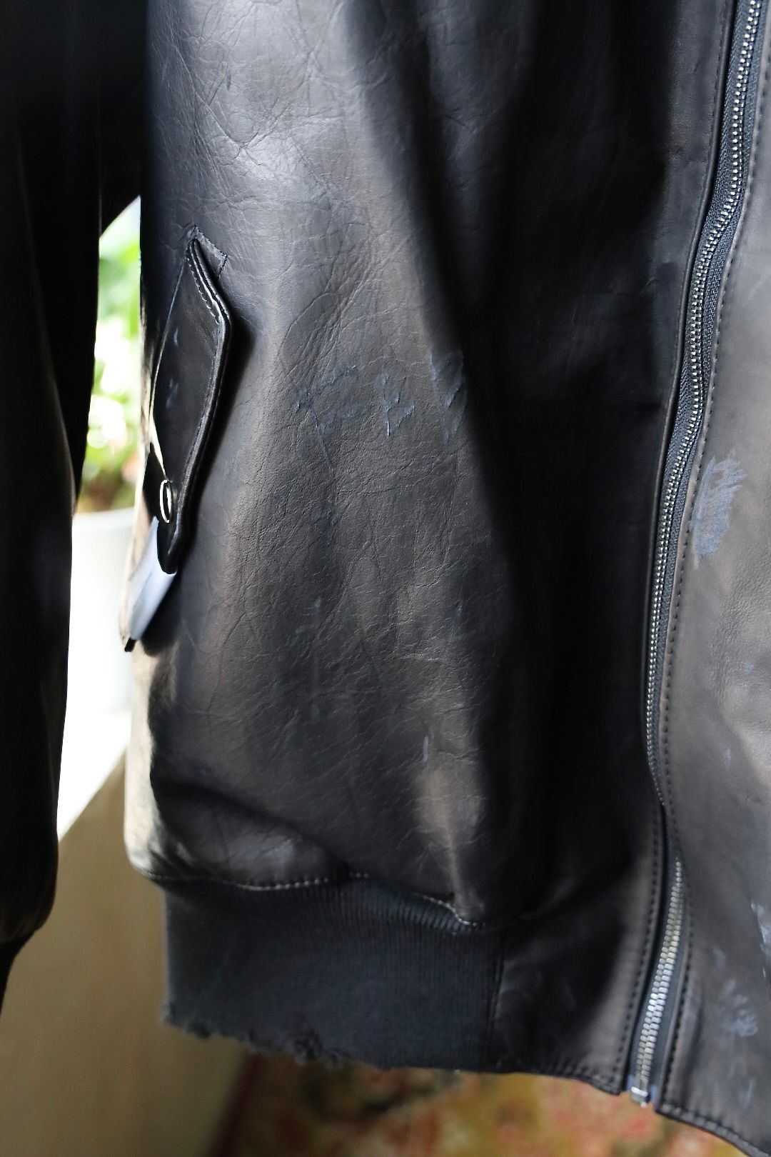 トーキングアバウト ジ アブストラクション 25AW DAMAGE LEATHER PARKA (2526AW-J-007)BLACK☆新作発売！