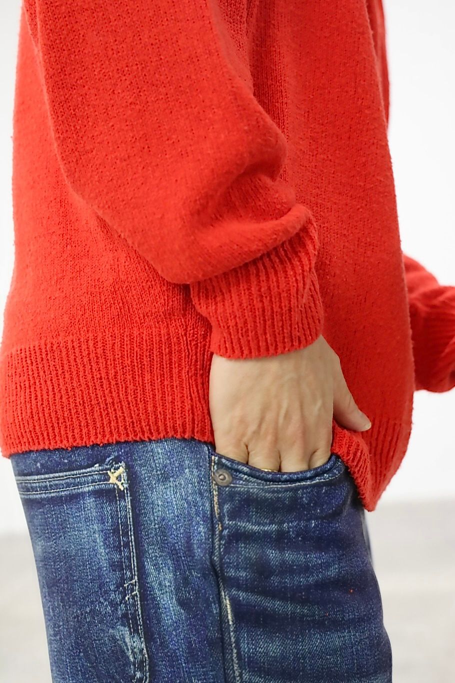 アプレッセ 2026 STYLE1 Washed Silk Nep Crew Neck Sweater(26SAP-03-07)RED☆1月10日(土)発売！