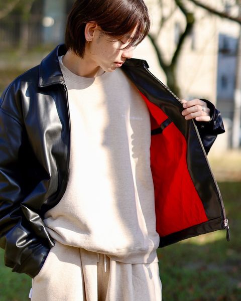 SEDAN ALL-PURPOSE セダンオールパーパス FW23 Synthetic Leather Sports Jacketスタイル