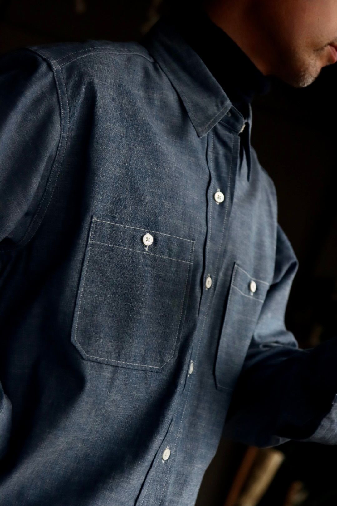 A.PRESSE - アプレッセ23SSシャツ Rigid Chambray Shirt(23SAP-02-02H