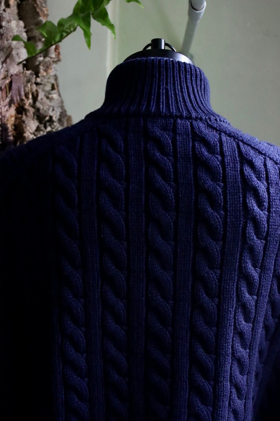 アプレッセ23AW Cashmere Aran Half Zip Sweater(23AAP-03-03K)NAVY☆10月21日(土)発売！