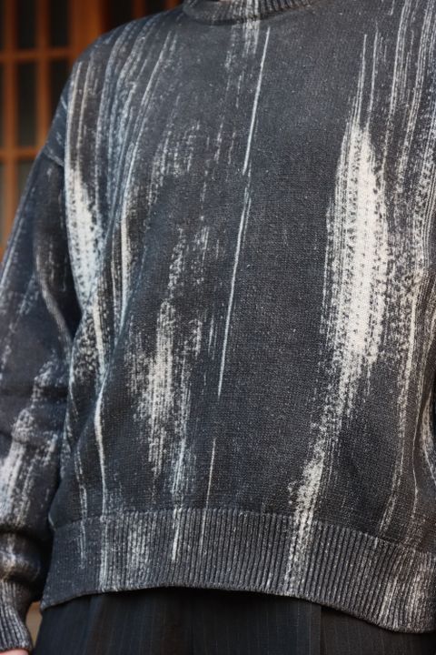 YOKE PRINTED COTTON CREWNECK SWEATER(YK22SS0347S) style.2022.2.12.