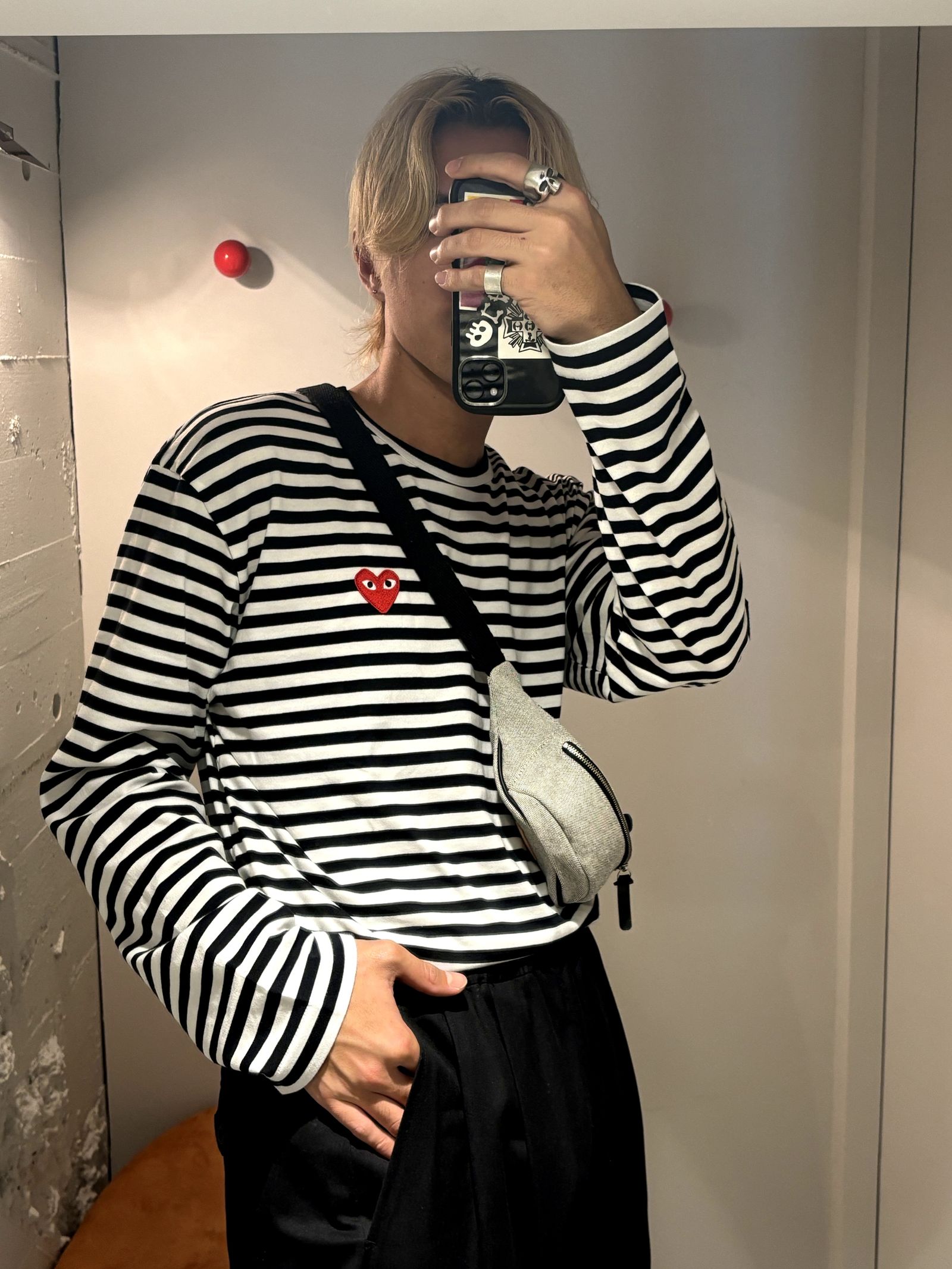 PLAY COMME des GARCONS ボーダーTシャツ style 2024.5.7