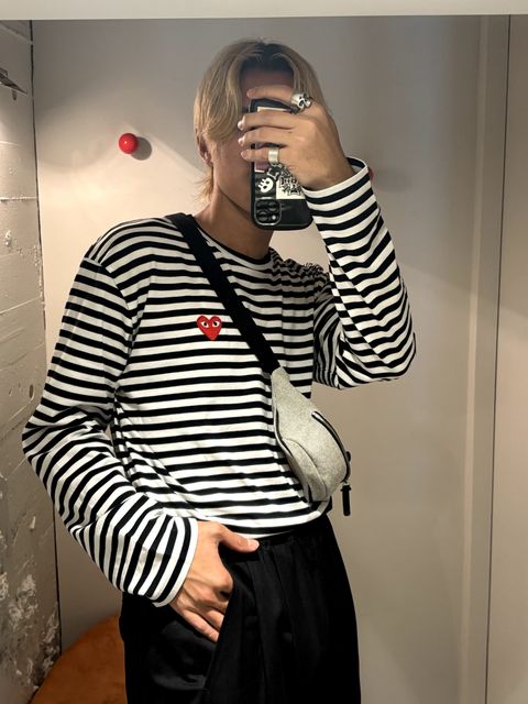 PLAY COMME des GARCONS ボーダーTシャツ style 2024.5.7