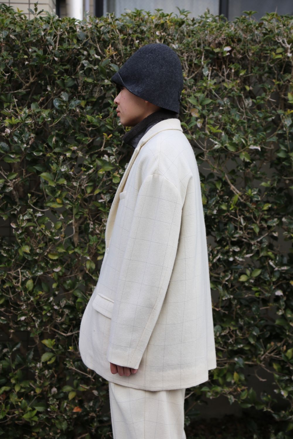 Dulcamara リフレクターツイードセットアップ"off White" style 2020.12.27.