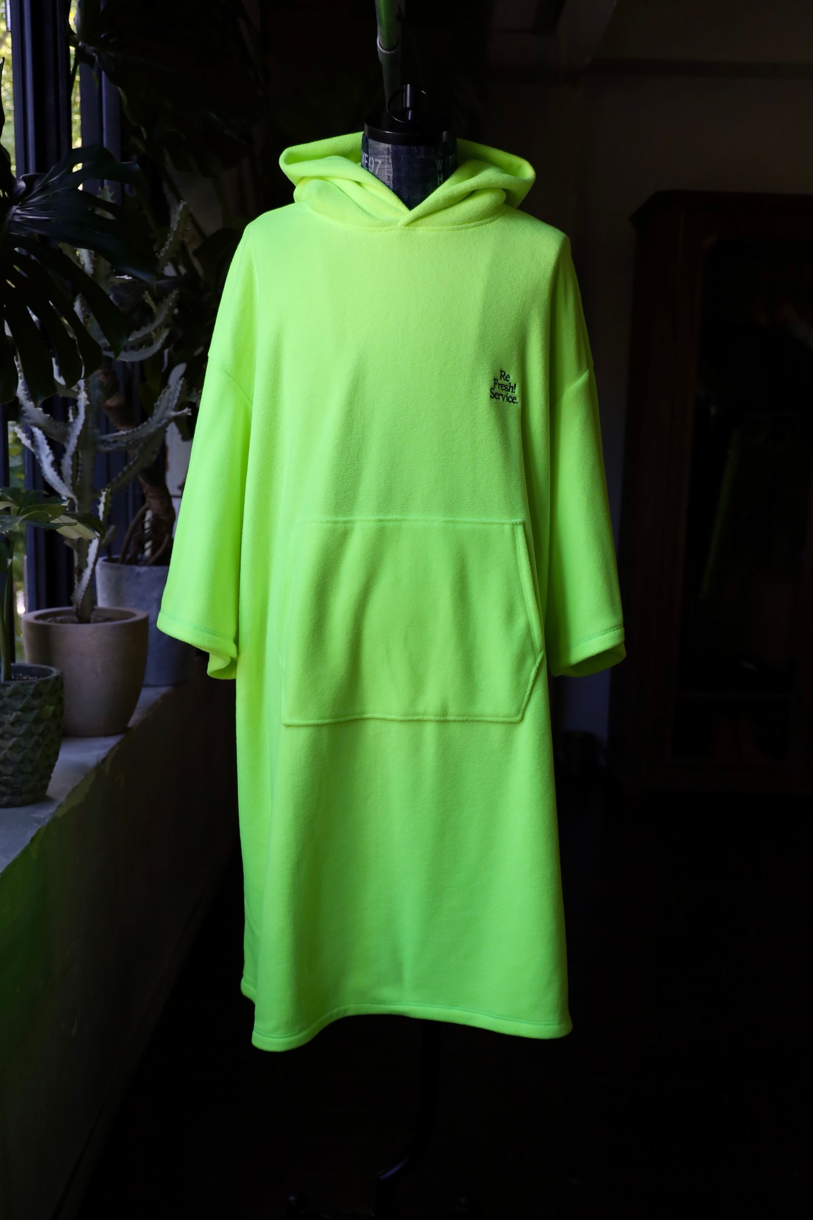 ReFresh!Service.  FLEECE SAUNA PONCHO(NEON YELLOW)★再販しました！