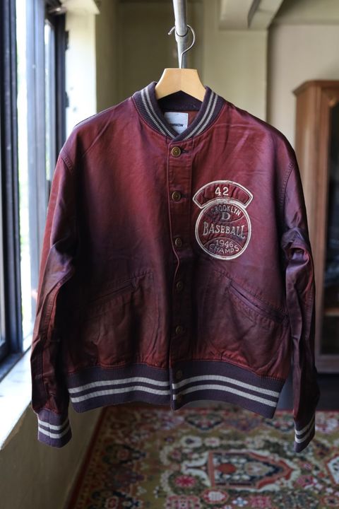 BOW WOW 25FWバウワウ BASEBALL CHAMPION SATIN JACKET AGED(BW252-BCSJ)AGED BURGANDY★10月25日(土)発売！