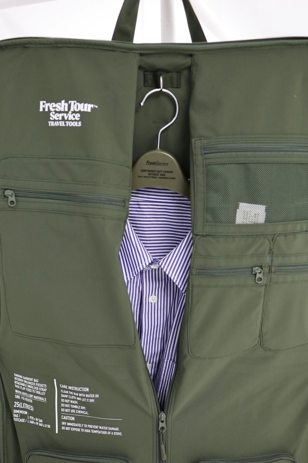 フレッシュサービス MULTI POCKET GARMENT BAG(FSP253-90065B)KHAKI