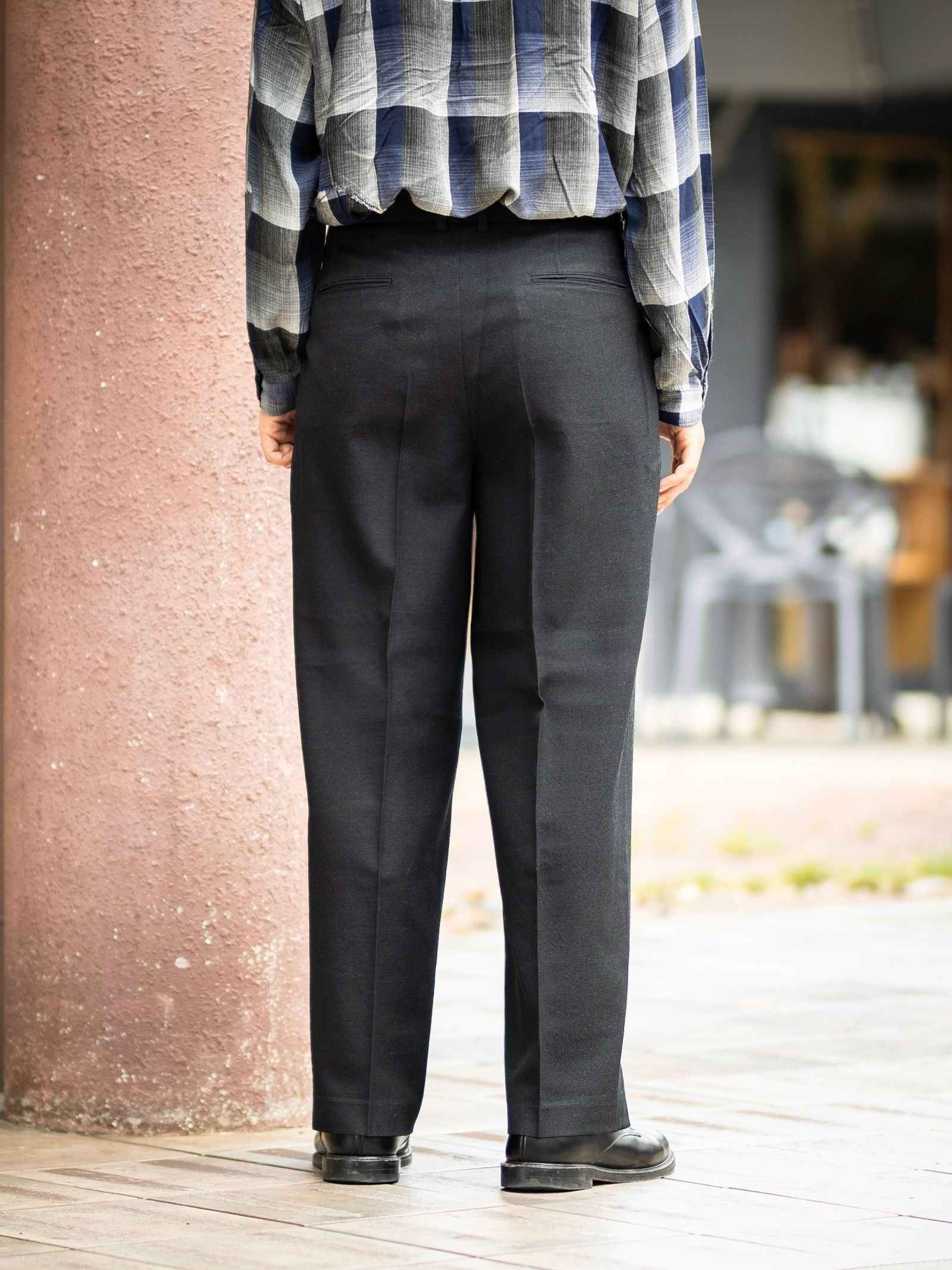 マーカ 26AW SINGLE PLEAT WIDE TROUSERS(M26C10PT02C) CHAMBRAY BLACK☆新作発売！