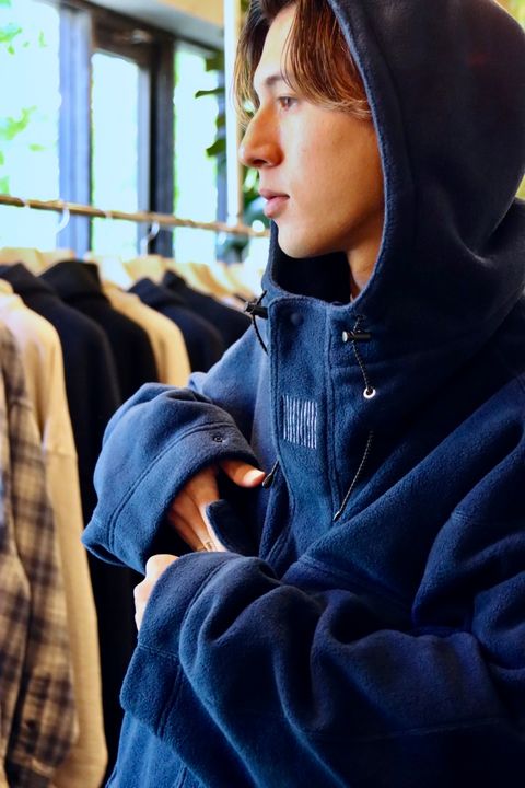 S.F.C 新作FLEECE HOODIE JACKET"NAVY"スタイル