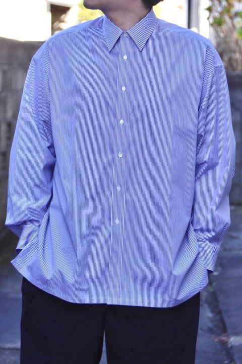 Graphpaper High Count Broad Stripe Regular Collar Shirt style.2022.12.10