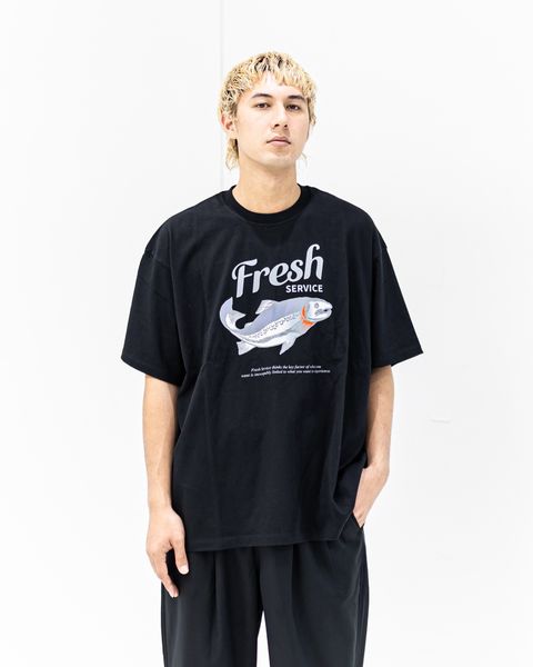 フレッシュサービス CORPORATE PRINTED S/S TEE "FISH"(FSC261-70153)BLACK☆4月18日(土)新作発売！