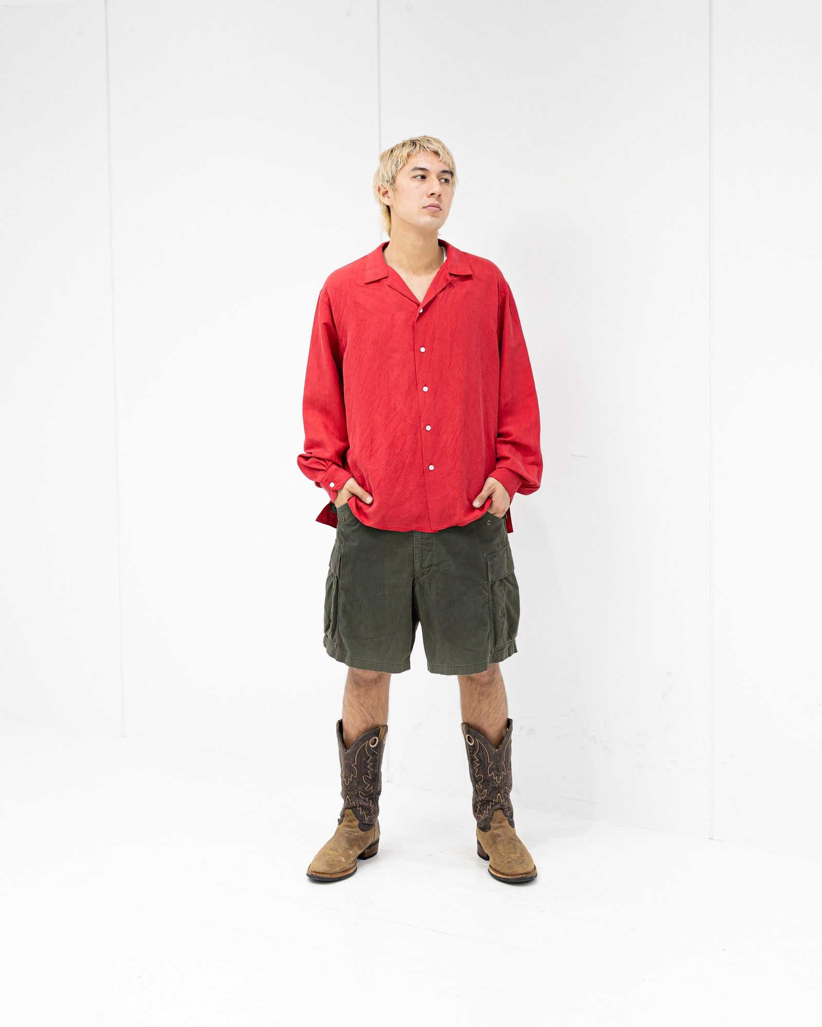 A.PRESSE Vintage Silk Linen Open Collar Shirts   4月11日(土)新作発売！